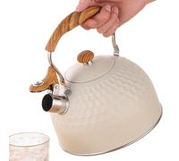 Hitburu Whistling Tea Kettle | Whistling Teapot Water Kettle Stove,2.5L Stainless Steel Pot Ergonomic Handle Kitchen Supplies for Electric Induction Boiling Water Hotel Apartment