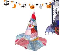 Hitburu Witch Hat, Adult Folk Art Halloween Witches Hat, Party Headgear Cosplay Accessories for Masquerade Birthday Trick-or-Treat Photography Festival Performance Events