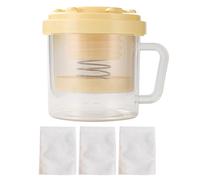 Hitburu Yogurt Strainer with Lid,Safe Yogurt Fine Mesh Strainer | Adjustable Homemade Tool for Household Kitchen Home Food Making Juice Cheese