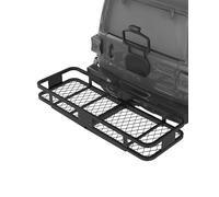 Hitch Cargo Carrier, 150x50x15cm Folding Hitch Carrier With High Side Rails, 230kg Load Capacity Steel Rear Luggage Cargo Basket for SUV, RV, Truck, Pickup, Vans, Cars