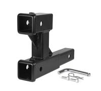 hitch coupling Double Hitch Receiver 2 Inch Trailer Dual Hitch Extension Riser Hitch Adapter 9.84 Inch Max Length Ball Hitch