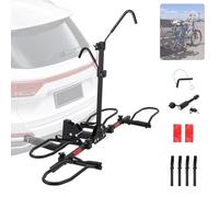 Hitch Mount Bike Rack, 2 Bike Rack for Tow Hitch, Motorcycle Scooter Dirt Bike Carrier for 2 Inch Receiver, 180 lbs Capacity Basic bicycle carrier fits Car SUV RV Trailer & Truck, Anti Wobble Tilting
