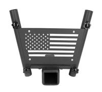 Hitch Mount Dual Flag Pole Holder, Car Flag Mount for Any Vehicle with Standard 2 Hitch Receiver, Compatible with Truck SUV RV Pickup Trailer with Anti-Wobble Screw