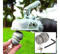 HITCH COUPLING LOCK FOR TRAILER CARAVAN SECURITY TOW BAR 50MM TOW BALLS 2 KEYS