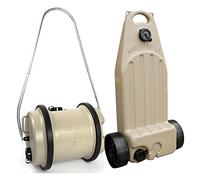 Hitchman Aquaroll and Wastemaster Beige Bundle - 38L Camping Water Carrier and Waste Disposal Unit - Portable, Durable, Eco-Friendly Caravan Accessories