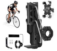 Hitchuey Cup Holder and Phone Holder Set, Drink Holder for 1.26-3.15 Inch Water Bottles, 360° Rotating Holder for 4.8-6.8 Inch Phones, Suitable for Scooters/Motorcycles/Bikes