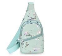 Hitchuey Women Shoulder Bag Fashion Oxford Fabric Waterproof Shoulder Bag with Adjustable Strap Outdoor Sports Travel Shopping Bag Multi-Color, Green, 30cm