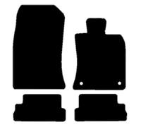 HITECH Black Luxury Velour Tailored Car Mats to fit - Mini Convertible R57 2009-2015 with RACING RED EDGING