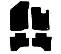 HITECH Black Tailored Standard Carpet Car Mats to fit - Citroen C1 (One Fixing Driver) 2005-2010 with HOT PINK EDGING