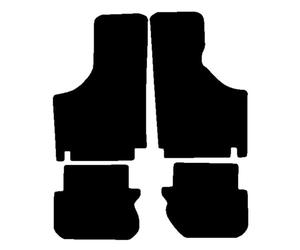 HITECH Black Tailored Standard Carpet Car Mats to fit - Fiat 500 1968-1972 with RACING RED EDGING