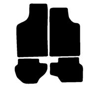 HITECH Black Tailored Standard Carpet Car Mats to fit - Ford Fiesta Mk1 / Mk2 1976-1989 with RACING RED EDGING