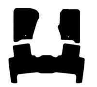 HITECH Black Tailored Standard Carpet Car Mats to fit - Land Rover Range Rover Sport (One Piece Rear) L320 2005-2013 with MIDNIGHT BLUE EDGING