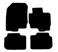 HITECH Black Tailored Standard Carpet Car Mats to fit - Mitsubishi Colt 5Dr 2009-2013 with HOT PINK EDGING