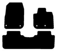 HITECH Black Tailored Standard Carpet Car Mats to fit - Nissan Ariya 2022 onwards with HOT PINK EDGING