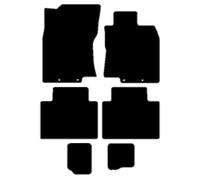HITECH Black Tailored Standard Carpet Car Mats to fit - Nissan X-Trail 7 Seater 2014-2022 with HOT PINK EDGING