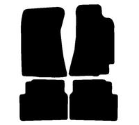 HITECH Black Tailored Standard Carpet Car Mats to fit - Subaru Impreza Classic 2dr 1995-2000 with RACING RED EDGING