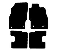 HITECH Black Tailored Standard Carpet Car Mats to fit - Vauxhall Adam 2013 onwards with HOT PINK EDGING
