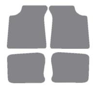 HITECH Grey Tailored Standard Carpet Car Mats to fit - Morris Minor 1950-1953 with RACING RED EDGING