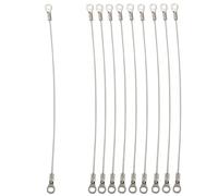 Hitefu 10pcs Cabinet Door Restraint, Cupboard Door Protector Hinge Limiter, Limit Door Swing, Stainless Steel Restraint Cable Door Opening Angle Protector (8 Inch)