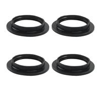 Hitefu 4 Pcs Plastic Lamp Shade Adapter Rings, E26 Black Light Socket Collar Ring, Threaded Reducer for Lamp Shade 1-1/2 Inch (39mm)