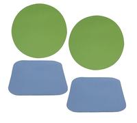 Hitefu 4PCS Jar Opener Gripper Pads for Seniors with Arthritis Weak Hands, Silicone Rubber Multifunctional Jar Gripper Pads, Anti-slip Coasters, Square+Circle, (Light Blue, Green)