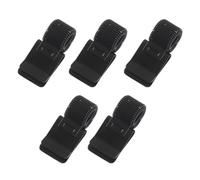 Hitefu 5-Pack Black Metal Pen Holder with Adjustable Spring Loop - Pen Clip for Notebook/Hard Hat Pencil Holder Clip - Ideal for Teachers, Postmen, Doctors