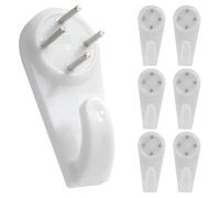 Hitefu 50 Pcs No Trace Picture Hangers, 25lbs Invisible Nail Screws, Non-Mark Wall Hooks for Stucco, Concrete & Hard Walls Without Drilling (30 x 15mm)