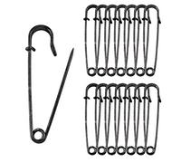 Hitefu 50PCS Safety Pins, 3inch/75mm Heavy Duty Extra Large Safety Pins, Clothing Clips Tool for Clothes Blankets Canvas Crafts Skirts Leather Kilts(Black)