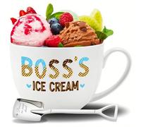 Hithespo Gifts for Boss, Leader Gifts from Employees Personalized Gifts for Boss' Birthday Christmas Boss Day Anniversary Presents Gifts Idea for Boss Ice Cream Bowl set