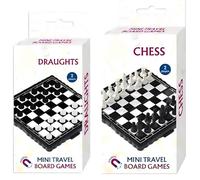 HITHIKA 2 Magnetic Travel Board Games | Chess & Draughts (Checkers) Compact Mini Set | Travel Essentials for Kids & Adults | Plane Train Car Holiday Game | Portable Family Board Games Travel Toys