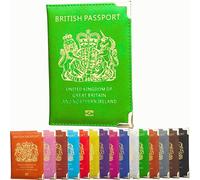 HITHIKA British Passport Holder | UK Passport Wallet | Non EU | PU Leather (Green)