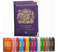 HITHIKA British Passport Holder | UK Passport Wallet | Non EU | PU Leather (Purple)