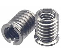 HITHUT Stainless Steel 1/4"-20 Female to 3/8"-16 Male Convert Screw Adapter 2 Pieces 12.5mm Height