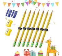 HItianya Adhd Pencil Nut, Adhd Fidget Threaded Pencils, Quiet Textured Sensory Toys Pencil for Focus, Relief, Anxiety, and Quiet Classroom Fidgeting (7pcs)