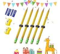 HItianya Adhd Pencil Nut, Adhd Fidget Threaded Pencils, Quiet Textured Sensory Toys Pencil for Focus, Relief, Anxiety, and Quiet Classroom Fidgeting (5pcs)