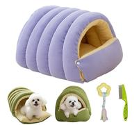 HItianya Cozy Monster Cat Bed, Pet Cave for Indoor Cats, Soft Plush Winter Closed-off Cave House, Pet Sleeping Removable Washable Pad Bags for Pets for Kittens and Small Dogs (C,L)