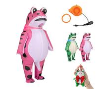 HItianya Frog Costume Inflatable, 2026 New Inflatable Frog Costume, Funny Blow Up Frogs Costumes Adult with Air Pump for Halloween Fancy Dress, Cosplay Party (Red,L(175cm-190cm))