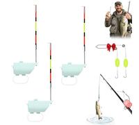 HItianya High Sensitivity Night Fishing Float Bite Alert for Rods, Smart LED Luminous Hook Alarm, Waterproof Sound and Light Alert Bell Sea and Lake Gear for Day & Night Fishing (3PC)