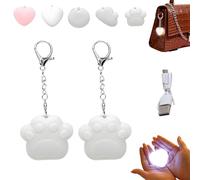 HItianya Love Wallet Tote Bag Touch Sensing Light, Rechargeable Purse Glow Light, Mini Touch Handbag Lights for Inside Purse, Heart Bag Lamp, Lights Up When Touched (2, Paw)
