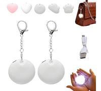 HItianya Love Wallet Tote Bag Touch Sensing Light, Rechargeable Purse Glow Light, Mini Touch Handbag Lights for Inside Purse, Heart Bag Lamp, Lights Up When Touched (2, Round)