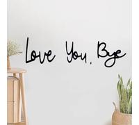 HItianya Love You Bye Sign Above Door, Black Wooden Wall Hanging Sign Decoration for Front Door Bathroom Hallway