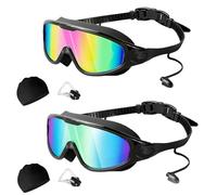 HItianya My Cool Summer Goggles, No Leaking Kids Swimming Glasse with Electroplating for Children and Early Teens from 3 to 15 Years Old, Waterproof, Anti-Fog, UV Protection (aldult-E)