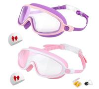HItianya My Cool Summer Goggles, No Leaking Kids Swimming Glasse with Electroplating for Children and Early Teens from 3 to 15 Years Old, Waterproof, Anti-Fog, UV Protection (child-K)