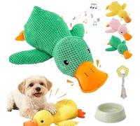 HItianya Paw Love Calming Duck, Calming Duck Toy for Dogs, 2026 New Upgraded Interactive Plush Ducks Toys, Squeaky Interactive Chew Toy for Dogs Indoor Puppy Essentials (green, 22 * 25cm)