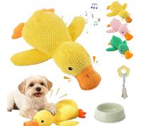 HItianya Paw Love Calming Duck, Calming Duck Toy for Dogs, 2026 New Upgraded Interactive Plush Ducks Toys, Squeaky Interactive Chew Toy for Dogs Indoor Puppy Essentials (yellow, 28 * 32cm)
