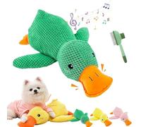 HItianya Paw Love Calming Duck, Pawlove Calming Duck Dog Toy, Calming Yellow Ducks Toy for Dogs, Squeaky Interactive Toy Deep Relaxation for Small Medium Dogs Indoor Puppy (green, Medium)