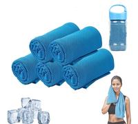 HItianya Towelnado Cool Towels & Bottle, Towelnado Ice Cooling Towel, Soft Breathable Chilly Gym Towel For Neck Face, Fast Drying Bottle Cooling Scarf Cloth for Workout (5pcsA)