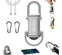 HItianya Vbbert Keychain Flashlight, 1200lm Super Bright Mini Keychain Flashlight Waterproof, Keychain Flashlights Rechargeable, Key Ring Torch Mini, Keyring Light with Power Bank & 3 Modes (White)