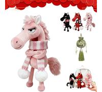 HItianya Year of the Horse Lucky Mascot - New Year Good Luck Gift 2026, Lucky Horse Guardian Plush, Cute Design Emotional Support, Symbol of Strength Courage & Protection (A)