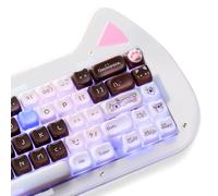 HITIME x XVX Jelly Keycaps - Cute Jade Keycaps, Siamese Cat Ceramic Keycap 60 65 75 100 Percent, Mao Profile, Custom Keycap 148 Keys Set for 100%, 75%, 65%, 60% Mechanical Keyboard